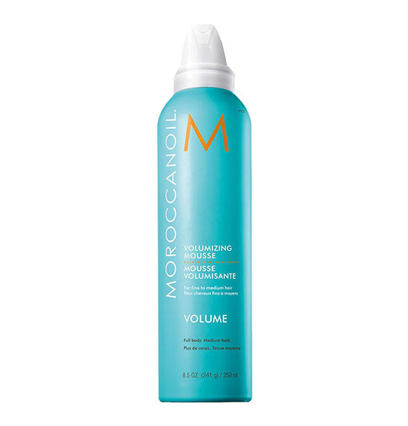 Blue 8.5 ounce can of Moroccanoil Volumizing Mousse