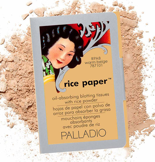Pack of Palladio Rice Paper Oil-Absorbing Blotting Tissues in the shade Warm Beige