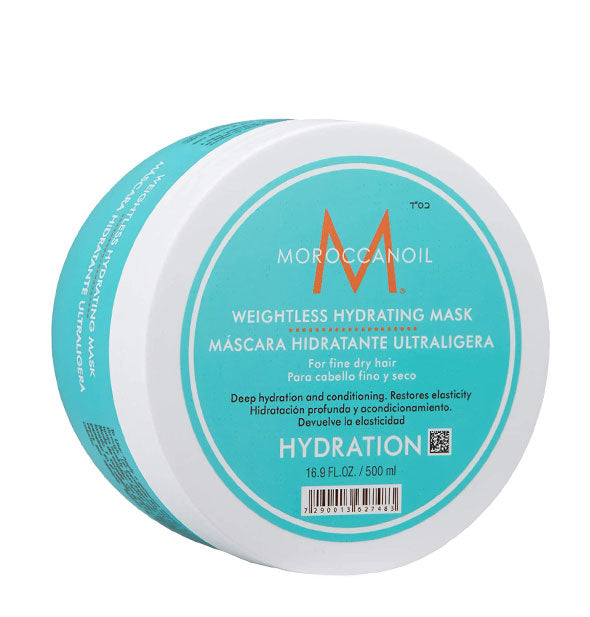 16.9 ounce tub of Moroccanoil Weightless Hydrating Mask