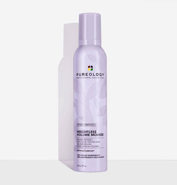 8.1 ounce can of Pureology Style + Protect Weightless Volume Mousse
