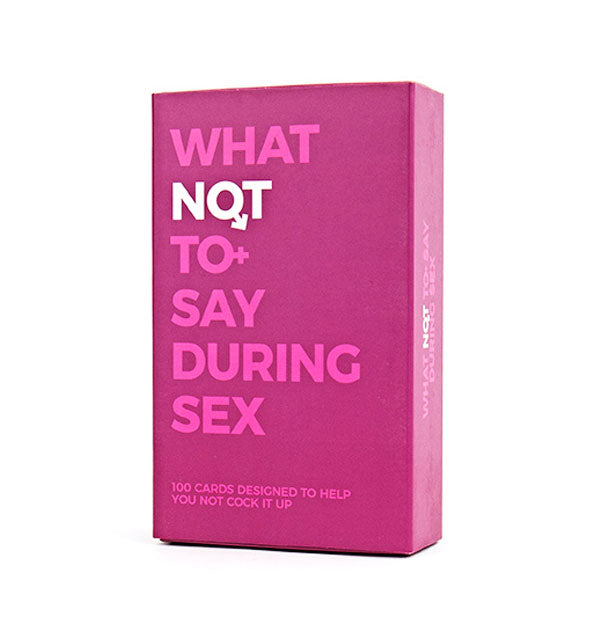 Pack of What Not to Say During Sex cards