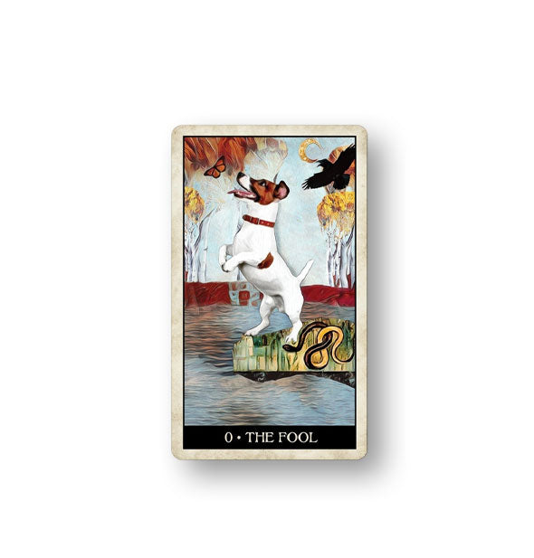 The Fool card from the Wise Dog tarot Deck