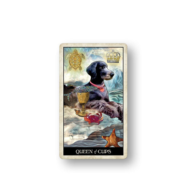 Queen of Cups card from the Wise Dog tarot Deck