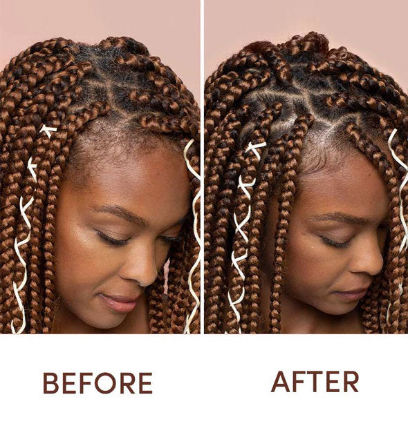 Before and after using Mizani Wonder Crown