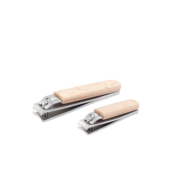 Beechwood and stainless steel nail clippers