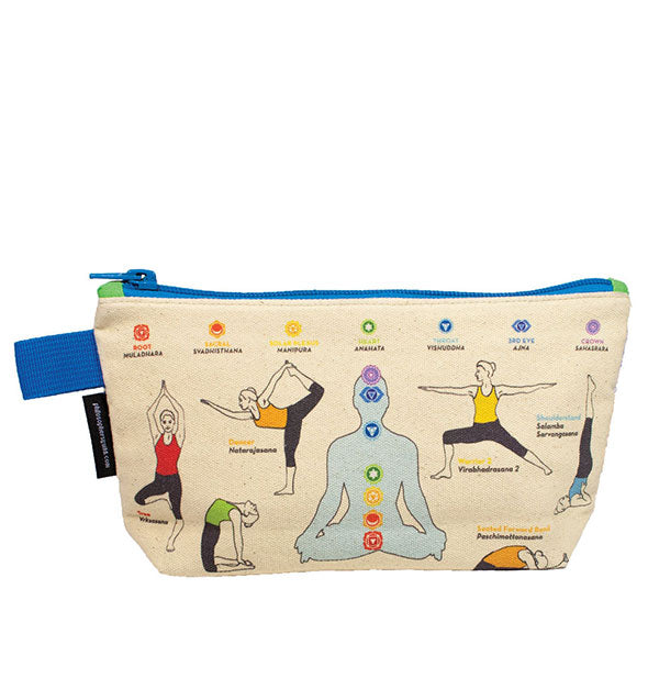 The Yoga Zipper Bag  with Chakra and yoga poses