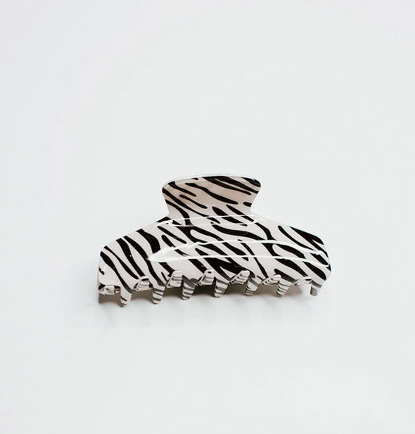Black and white zebra print hair claw clip